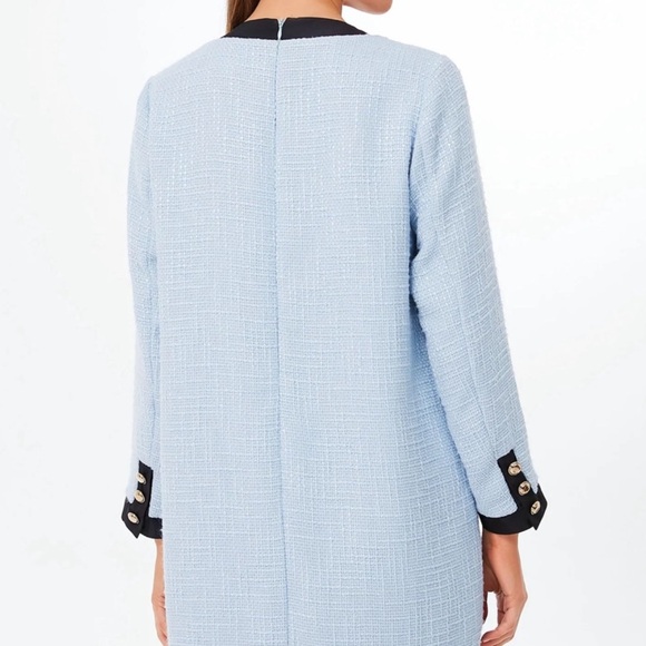 Tuckernuck Pomander Place Light Blue Coco Tweed Bow Dress SIZE MEDIUM - Picture 3 of 9